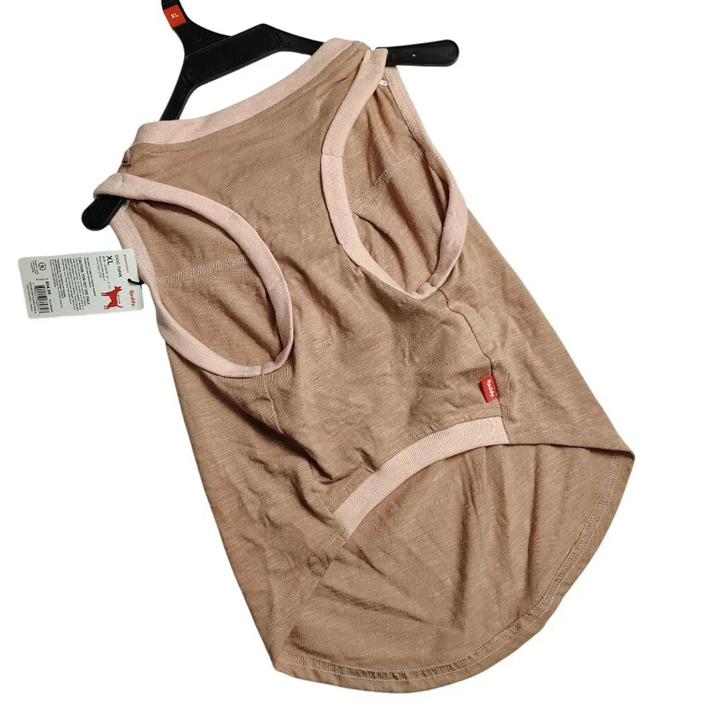 Reddy Dog XL Lightweight Pink Pleated Tank Top Made With Recycled Material Shirt